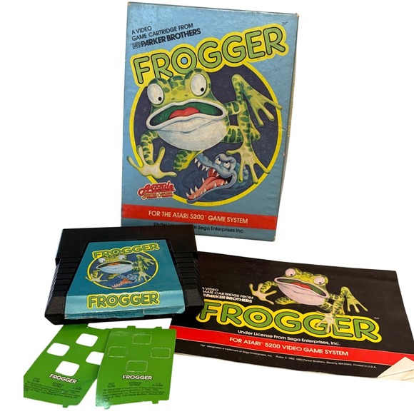 Parker Brothers Other - Frogger Atari 5200 Parker Brothers Arcade Game Complete Box Manual Overlays 9530